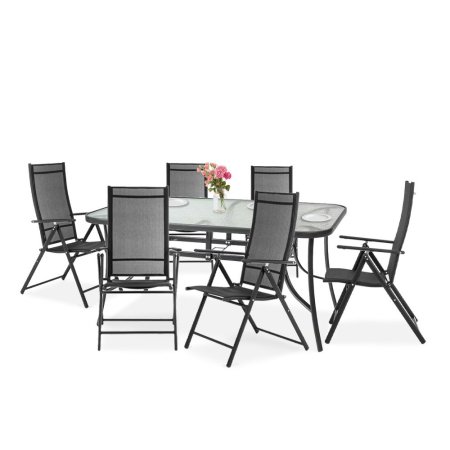 Produse temporar indisponibile - Mirpol Set de mobilier de grădină Lerkury 6 în 1 cu cadru metalic