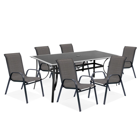 Mirpol Set de mobilier de grădină Markadia 6 în 1 cu cadru metalic [1]