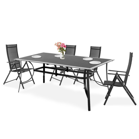Produse temporar indisponibile - Mirpol Set de mobilier de grădină Merkury 4 în 1 cu cadru metalic