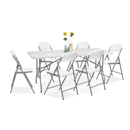 Produse temporar indisponibile - Mirpol Set de mobilier de grădină Vivid 6 în 1 cu cadru metalic