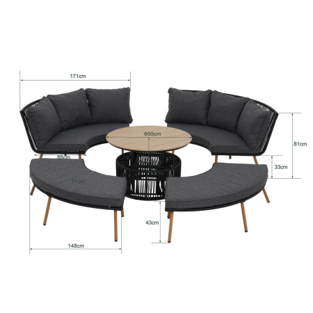 Mirpol Set mobilier de grădină Holand cu 10 locuri [6]