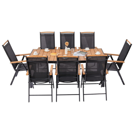 Mirpol Set mobilier de grădină IZZY cu 8 locuri, blat maro [2]