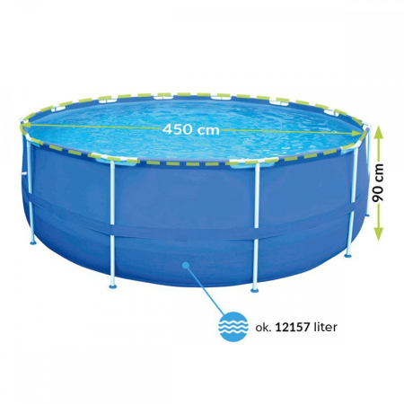 Mirpol Set piscină cu cadru metalic 450 X 90 cm [9]