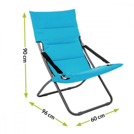 Mirpol Șezlong de plajă Verde în albastru [3]