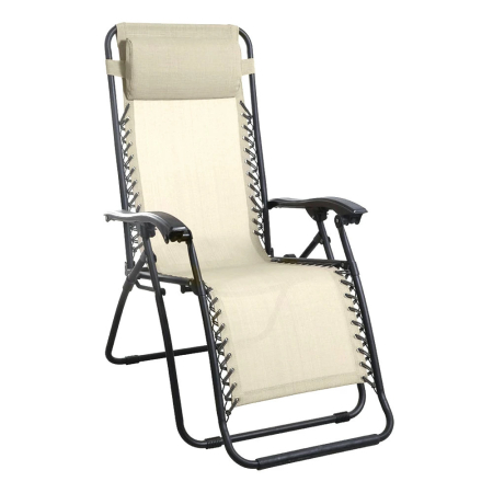 Mirpol Șezlong pliabil Deluxe bej [0]