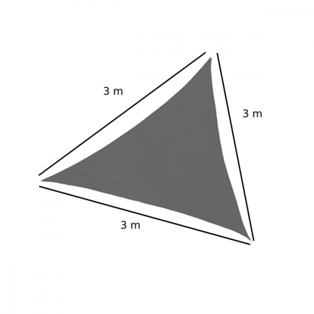 Mirpol Sunflow solar naviga triunghi 3x3x3 m antracit [1]