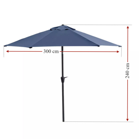 Mirpol Umbrelă de grădină albastru închis Havana [3]