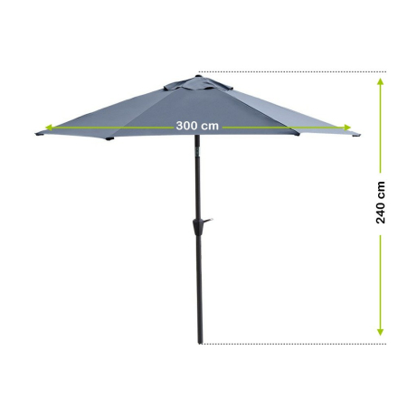 Mirpol Umbrelă de grădină Havana, grafit [3]