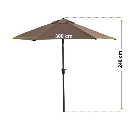 Mirpol Umbrelă de grădină Havana maro [3]