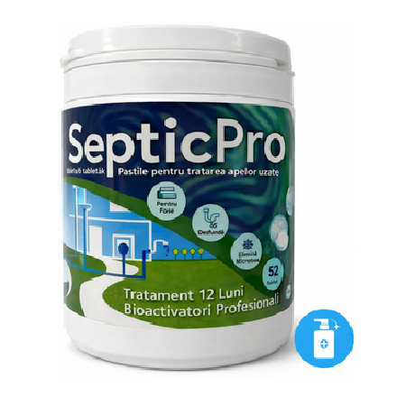 Accesorii fose septice - Pastile pentru fosa septica, bioactivatori cu actiune 12 luni, 52 pastile