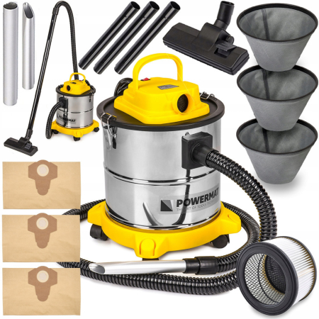 Produse temporar indisponibile - Powermat Aspirator industrial de cenușă 2 în 1 Powermat PM-ESP-2000