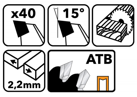 Powermat Foaie de ferăstrău 160x20 40z TDD-160x20x40Z [2]