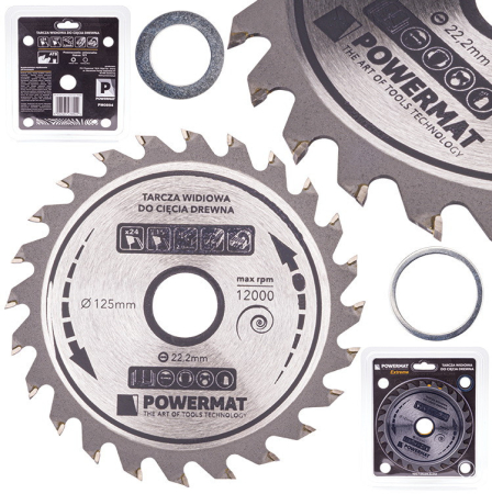 Accesorii aparat bricolaj - Powermat Lamă de ferăstrău 125x22.2 24z TDD-125x22.2x24Z