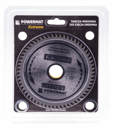Powermat Lamă de ferăstrău 125x22.2 60z TDD-125x22.2x60Z [3]