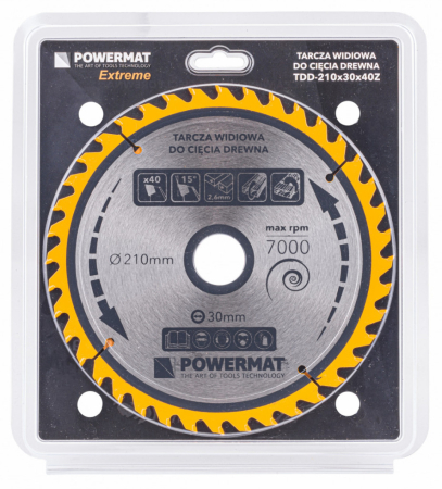 Powermat Lamă de ferăstrău 210x30 40z TDD-210x30x40Z [3]