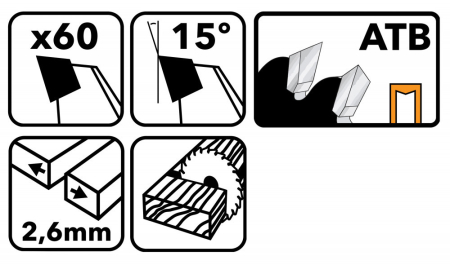 Powermat Lamă de ferăstrău 210x30 60z TDD-210x30x60Z [1]