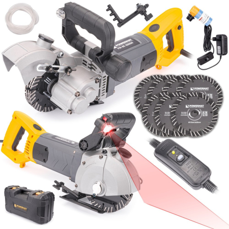 Fierăstrău circular manual - Powermat Mașină de tăiat pereți cu laser electrică PM-BE-3000M