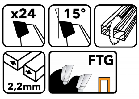 Powermat Pânză de ferăstrău 185x20 24z TDD-185x20x24Z [2]