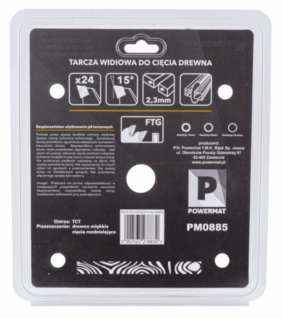 Powermat Pânză de ferăstrău 190x30 24z TDD-190x30x24Z [3]