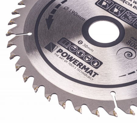 Powermat Pânză de ferăstrău 190x30 40z TDD-190x30x40Z [5]