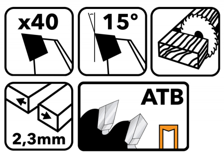 Powermat Pânză de ferăstrău 190x30 40z TDD-190x30x40Z [1]