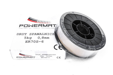 Powermat Sârmă de sudură acoperită cu cupru 5kg / 0,8mm - ER70S-6 [1]