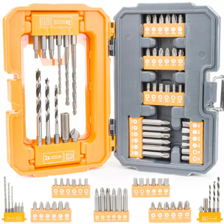 Produse temporar indisponibile - Powermat Set burghiu și biți, beton lemn PM-ZWB-41SU