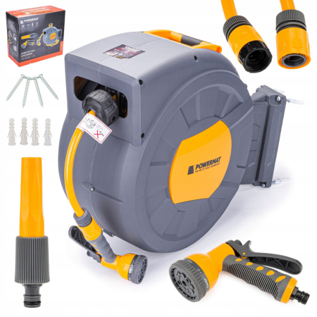 Grădină - Powermat Tambur automat pentru furtun de grădină PM-ABNW-35M