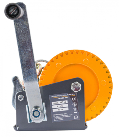 Powermat Troliu manual cu cablu metalic 545 kg 10 m PM-WRC-545T [5]