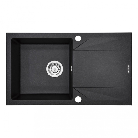 Produse temporar indisponibile - Premier Astro bazin simplu + chiuvetă din granit cu scurgere, antracit