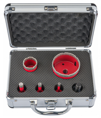 Red Technic Set de 5 burghie cu adaptor pentru ferăstrău diamantat 6-68 mm HEX M14 RTZOD0045 [1]