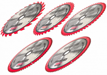 Construcții - Red Technic Set de 5 lame de ferăstrău circular 255/30mm RTZTWD0082