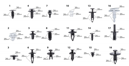 Red Technic Set de elemente de fixare pentru mașină 420 piese RTKST0099 [2]