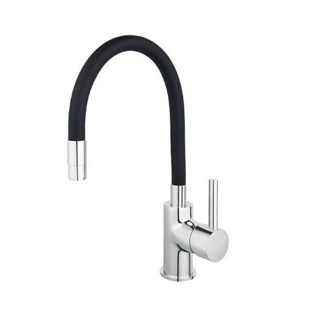 Produse temporar indisponibile - Sanimix Robinet de chiuvetă cu piedestal flexibil Delta, negru