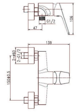 Sanotechnik Robinet de duș SANOSOHO, negru [1]