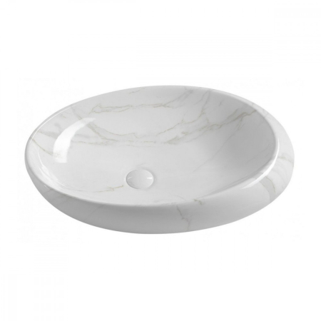 Lavoar ceramic - Sapho DALMA chiuvetă ceramică, 68x44x16,5cm, marmură albă