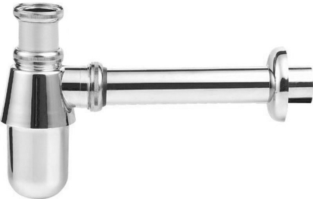 Produse temporar indisponibile - Sapho Sifon de chiuvetă AQUALINE cu piuliță de prindere 1"1/4-32mm, cupru/cromo