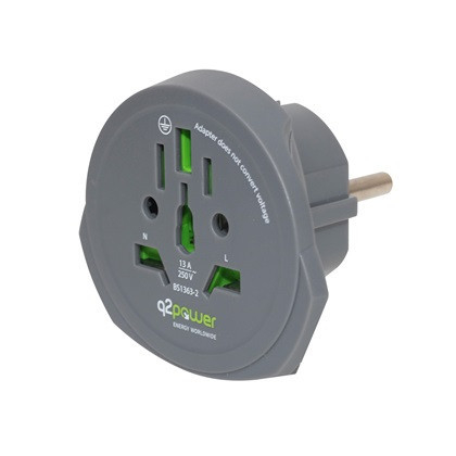 Produse temporar indisponibile - Somogyi Elektronic 1.100100-TH Adaptor de călătorie "World to Europe" Q2