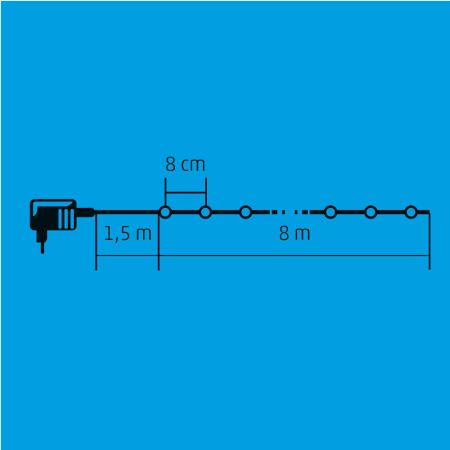 Somogyi Elektronic Șir de lumini LED de interior, alb cald, 100 LED [2]
