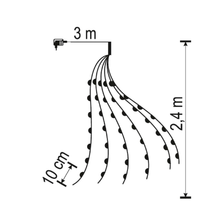 Somogyi Elektronic Șir de lumini Micro LED, 6 șiruri / 25 LED-uri, alb cald, versiune pentru exterior [5]