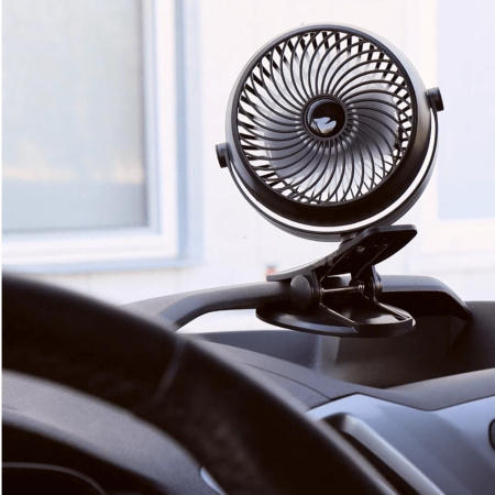 Somogyi Elektronic Ventilator cu acumulator și clip, 10 cm, negru [3]