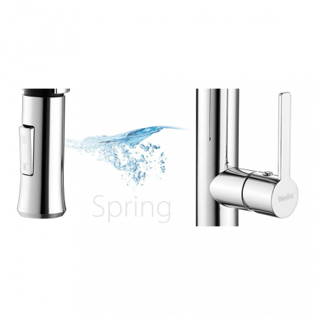 Wellis Baterie de chiuvetă cu arc și cap extractibil [2]