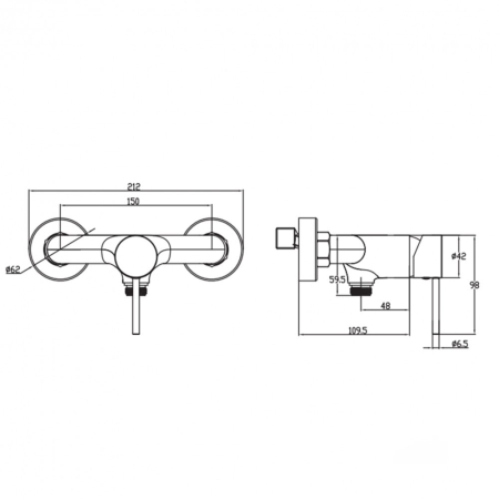 Wellis Baterie de duș Comino [1]
