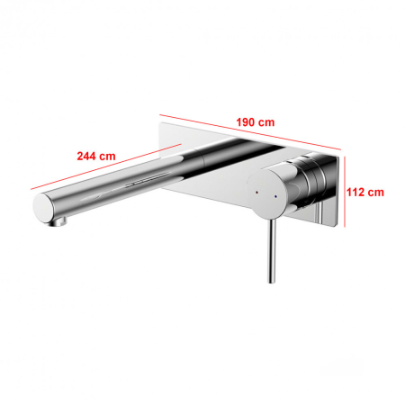 Wellis Baterie lavoar Comino cu montare pe perete [1]