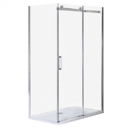 Baie - Wellis Cabină de duș asimetrică pătrată Vincenzo 80x120 cm fără cădiță de duș cu înveliș Easy Clean