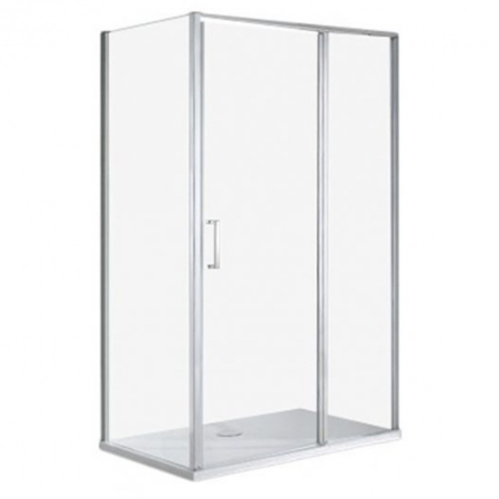 Baie - Wellis Cabină de duș asimetrică Triton 80x120 cm fără cădiță de duș cu înveliș Easy Clean
