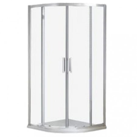 Baie - Wellis Cabină de duș curbată Aquarius 80x80 cm fără cădiță de duș cu înveliș Easy Clean