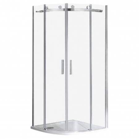 Baie - Wellis Cabină de duș curbată Virgo 90x90 cm fără cădiță de duș cu înveliș Easy Clean