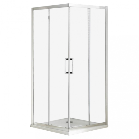 Baie - Wellis Cabină de duș pătrată Apollo 80x80 cm fără cădiță de duș cu strat de acoperire Easy Clean