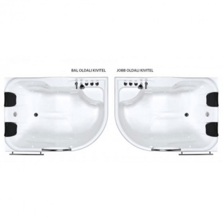 Wellis Cadă de baie cu hidromasaj asimetrică Dublo E-Drive [4]